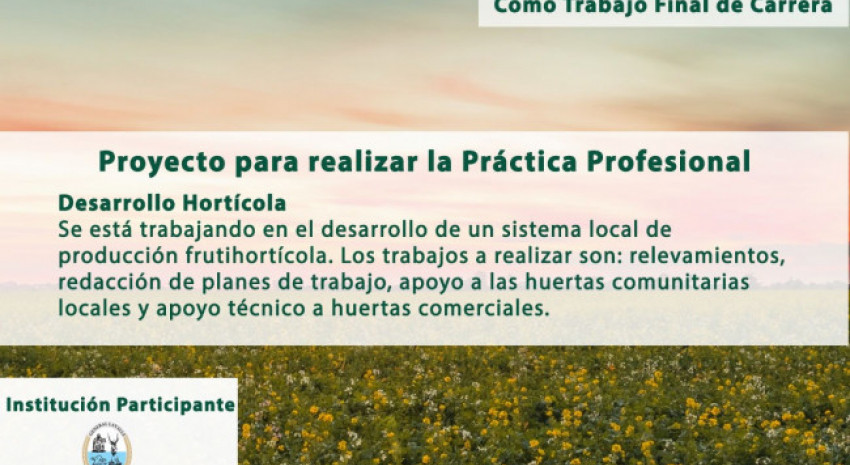 La Facultad de Ciencias Agrarias de Balcarce está buscando estudiante