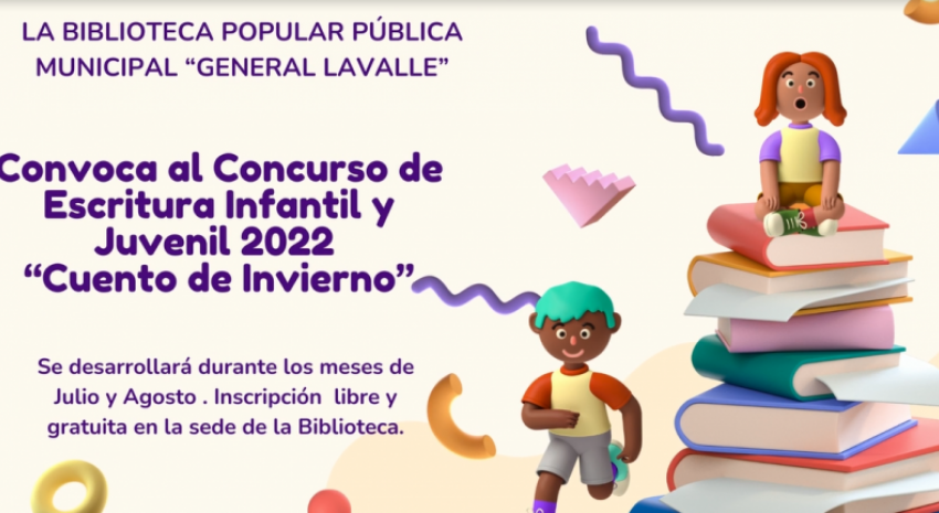 Abrió la inscripción al Concurso de Escritura Infantil  y Juvenil 