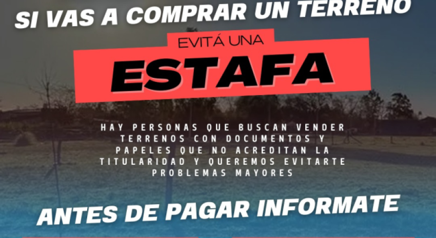 Para evitar estafas ante la compra de terrenos, te recordamos las lín