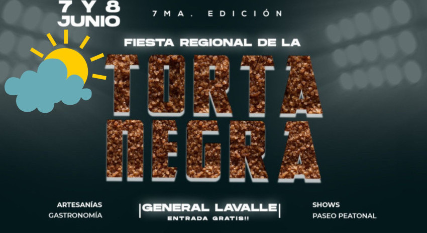 “FIESTA DE LA TORTA NEGRA”: ¿Cómo estará el tiempo durante el f