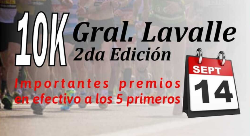 Se viene la 2° Gran Maratón 10K Patronales en General Lavalle