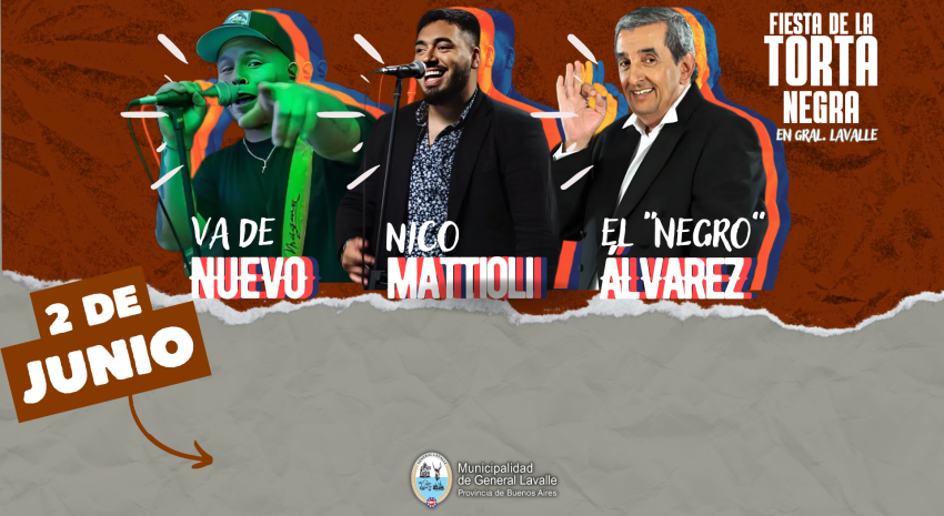 La Fiesta de la Torta Negra tendrá en su jornada de domingo al Negro