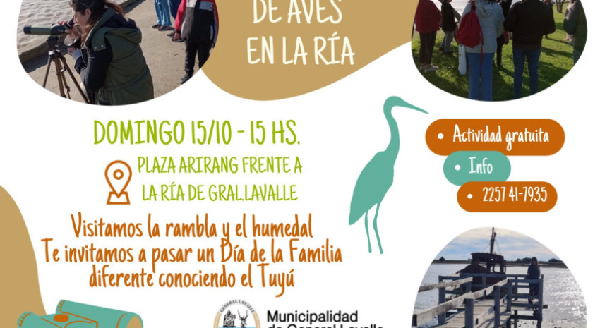 Este domingo habrá salida de Avistaje de Naturaleza en Lavalle