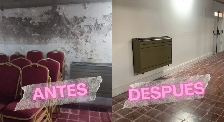 Realizaron un emplacado en distintos ambientes de la Casa de la Cult