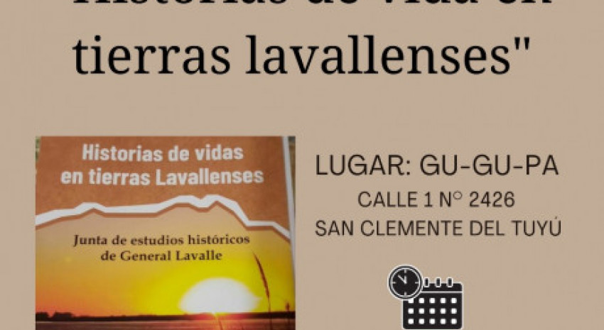 Este viernes presentarán el libro “Historias de vidas en tierras