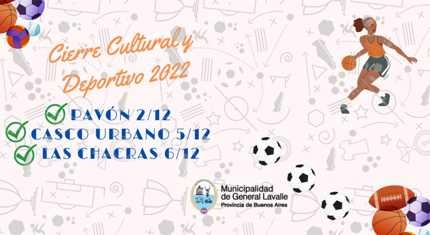 Mañana viernes habrá cierre “Cultural y Deportivo 2022” en Pav