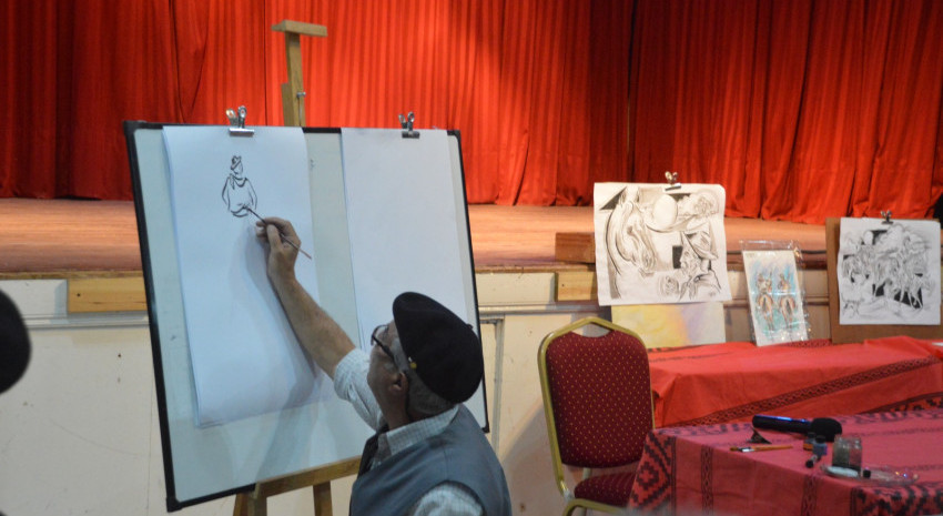 El reconocido pintor Miguel Ángel Gasparini visitó General Lavalle