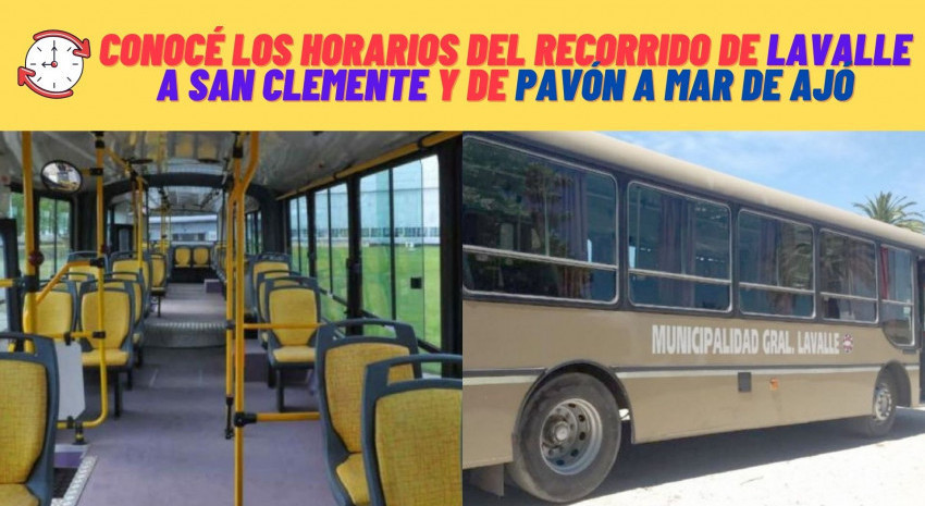 Te recordamos los horarios del transporte público entre Lavalle y Sa