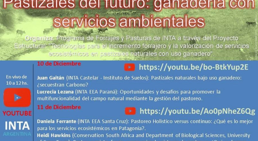 Hoy habrá seminario virtual sobre Pastizales del futuro: Ganadería c