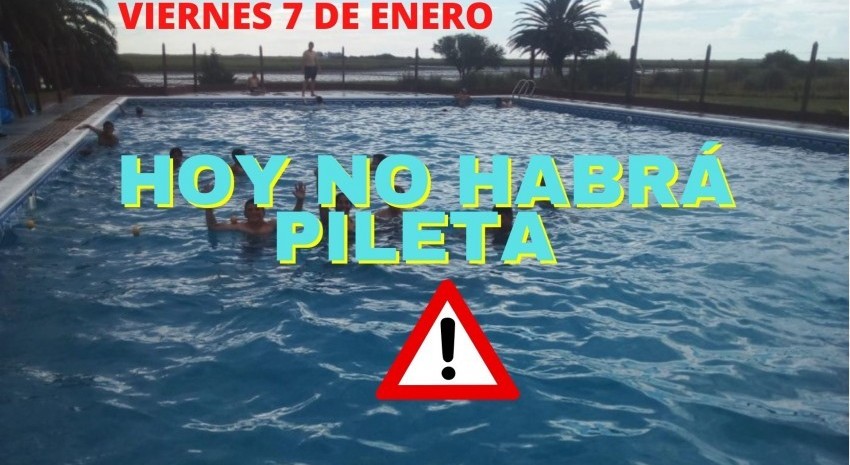 AVISO IMPORTANTE: Por tareas de mantenimiento el día de hoy la Pileta