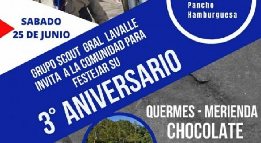 Este sábado, el Grupo Scout de Pavón festejará su 3° aniversario
